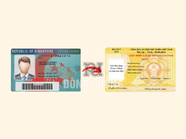 Đổi bằng lái xe Singapore sang Việt Nam